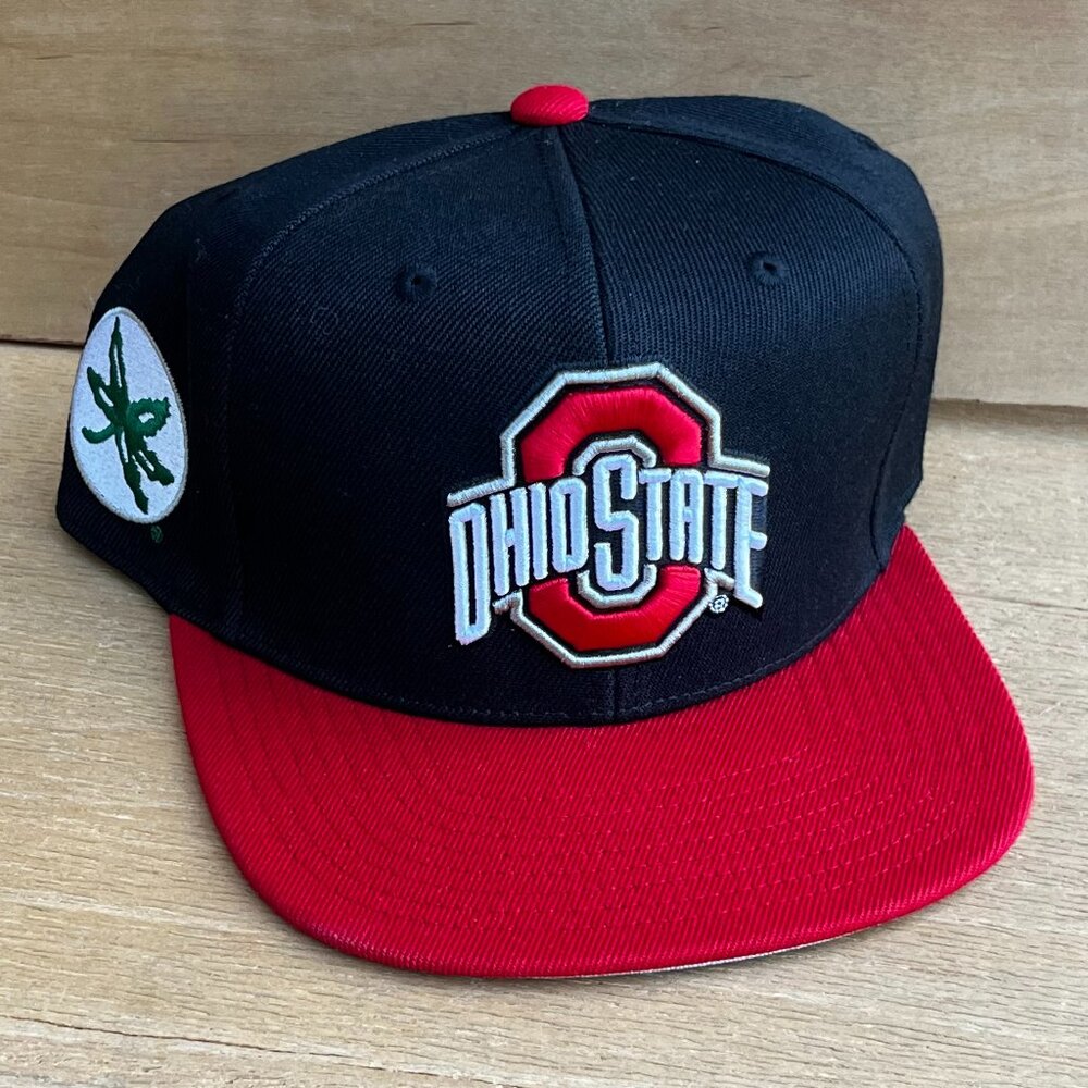MITCHELL & NESS NCAA OHIO STATE BUCKEYES GRAPHIC LOGO FITTED 7 3/8 HAT NEW